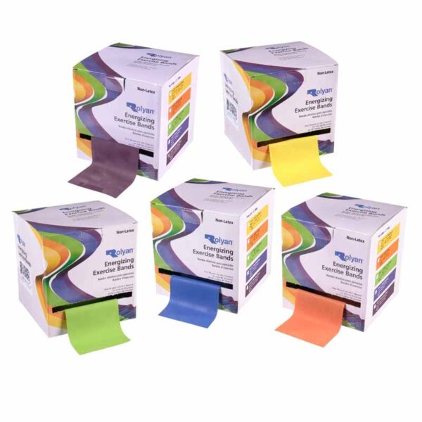Bandas de ejercicio energizantes Rolyan - Bandas de resistencia - Rodillos de ejercicio